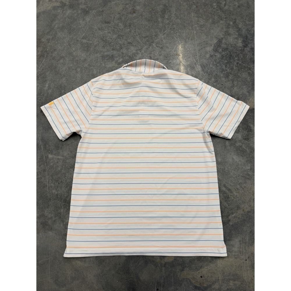Under Armour Playoff Polo Mens Large White Multicolor‎ Striped Golf The Players - Picture 7 of 7